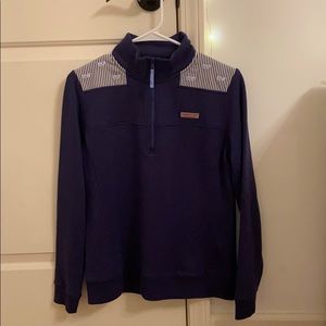 Navy blue vineyard vines half zip